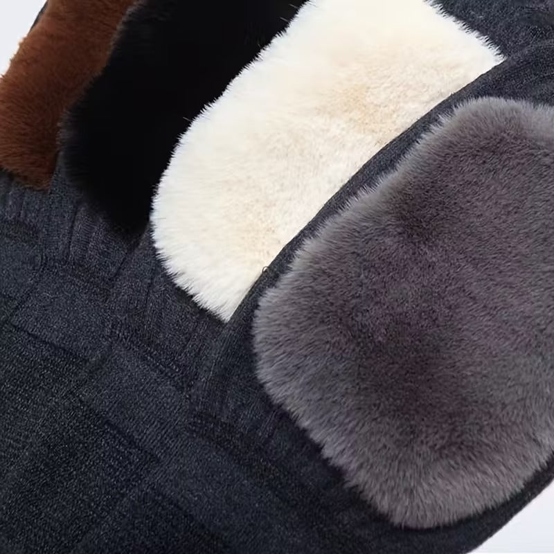 Unisex Winter Wool Knee Brace Pads with Elastic Strap