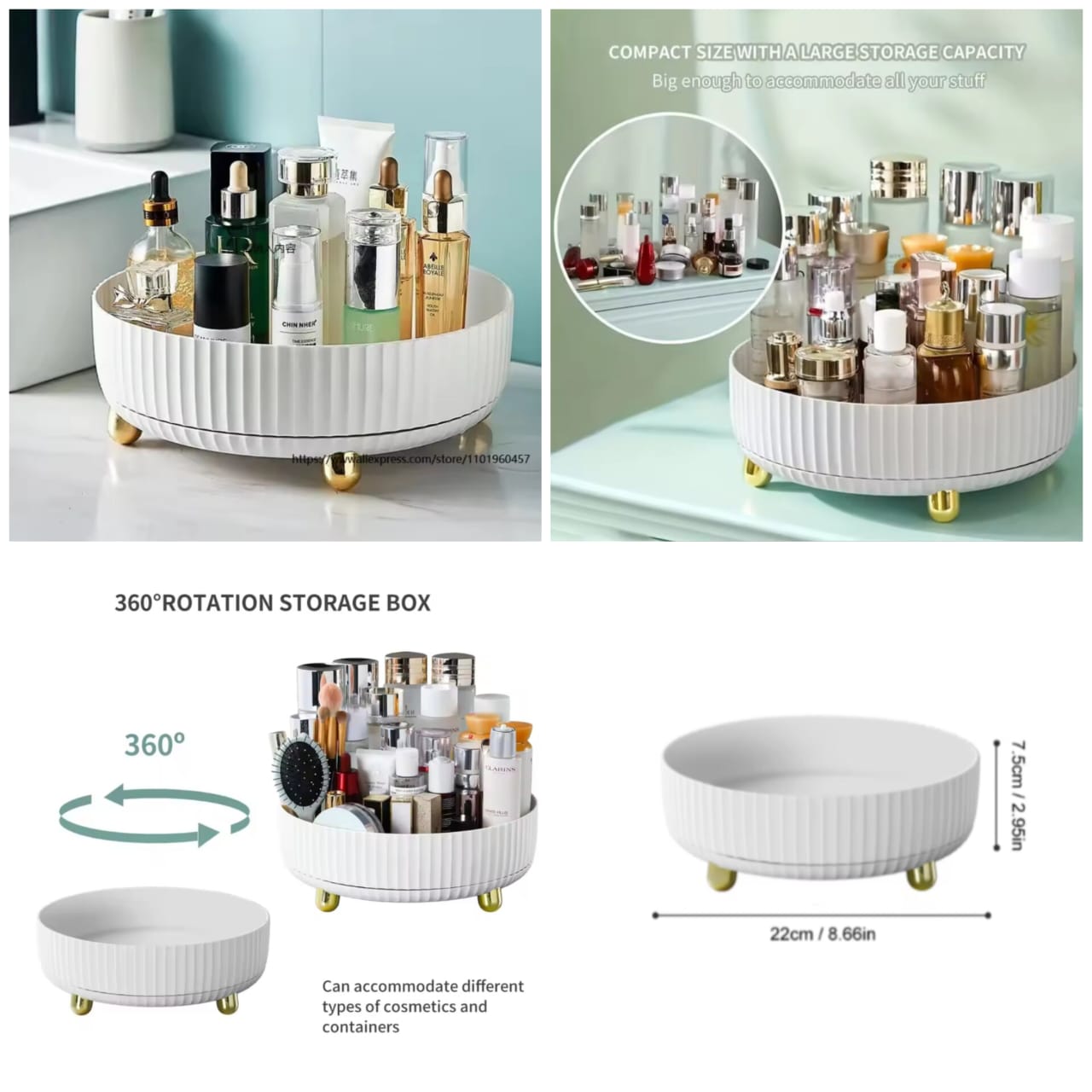 Multipurpose Rotating Tray Organizer