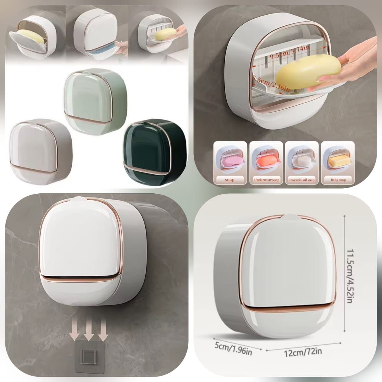 Luxury Soap Holder with Drain Tray,