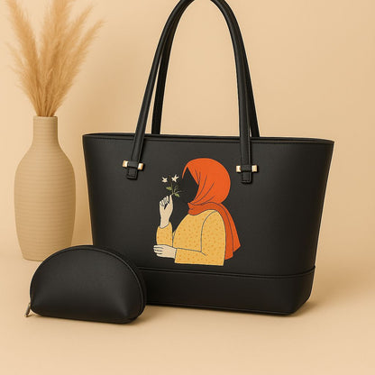 Printed Hijabi Girl Fashion Handbag