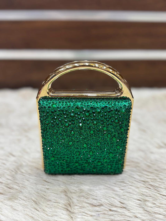 Emerald Green *-Embellished Clutch