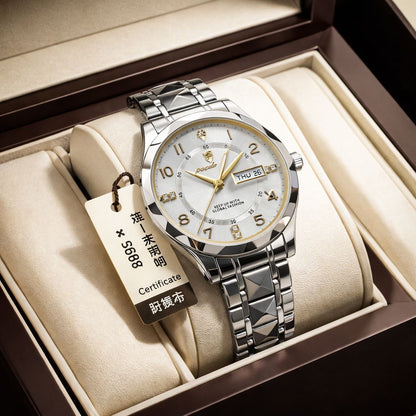 POEDAGAR Men's Luxury Quartz Watch