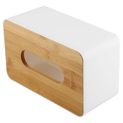Modern Bamboo Tissue Box Holder