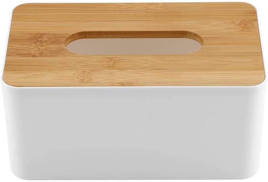 Modern Bamboo Tissue Box Holder