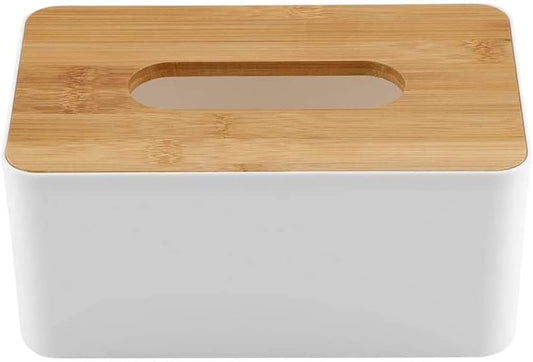 Modern Bamboo Tissue Box Holder