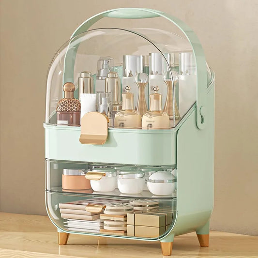 Luxury Makeup Storage Organizer with Dustproof Cover