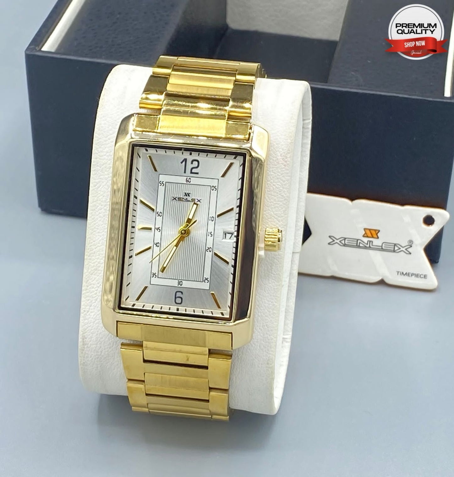 Xenlex Men's Silver Chain Watch