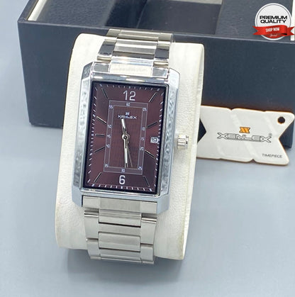 Xenlex Men's Silver Chain Watch