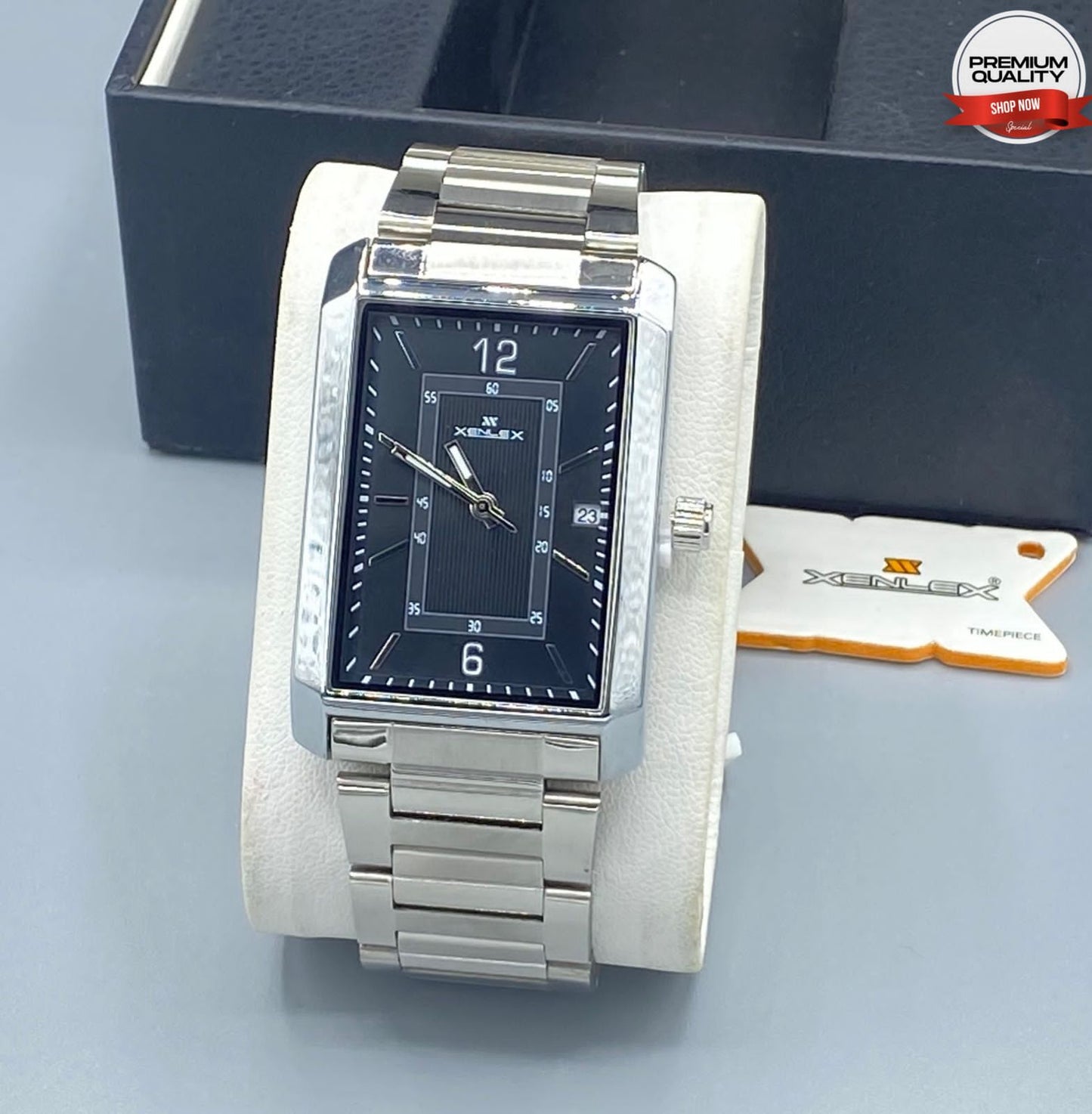 Xenlex Men's Silver Chain Watch