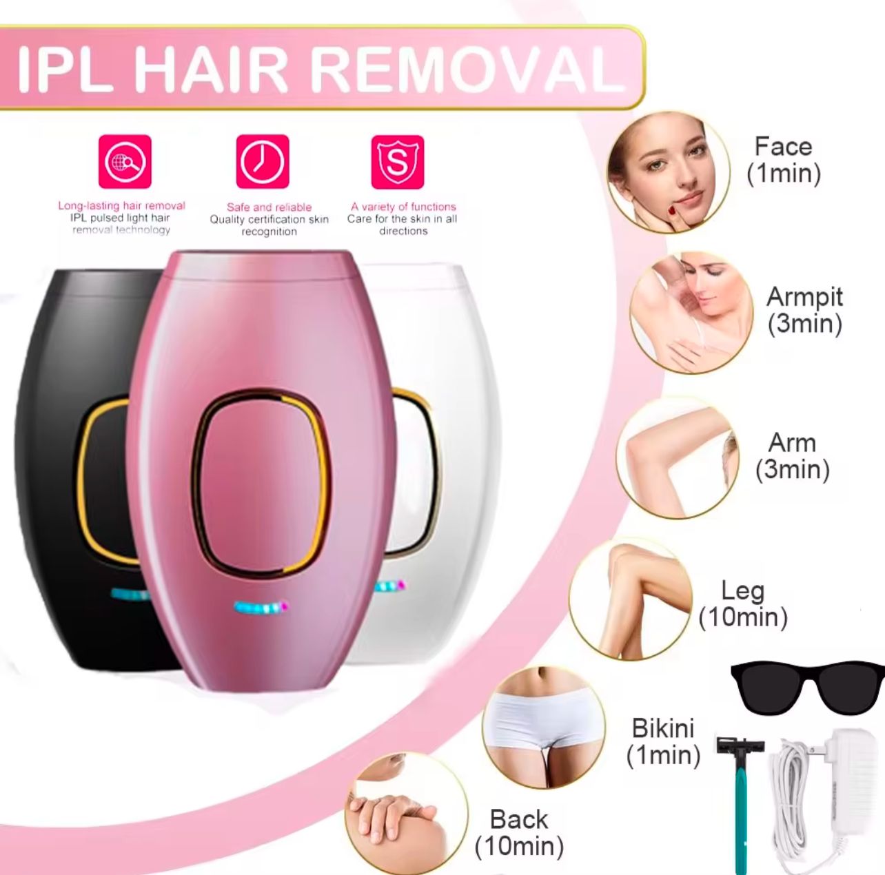 IPL Hair Removal Laser – Permanent Hair Reduction Device