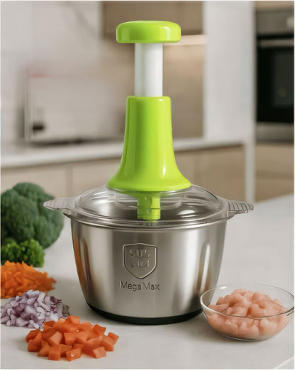 Stainless Steel Push Chopper 2L