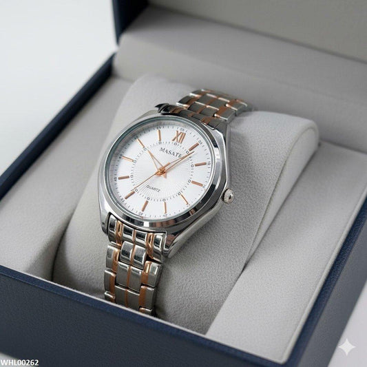 Bolano Golden Stainless Steel Watch For Women