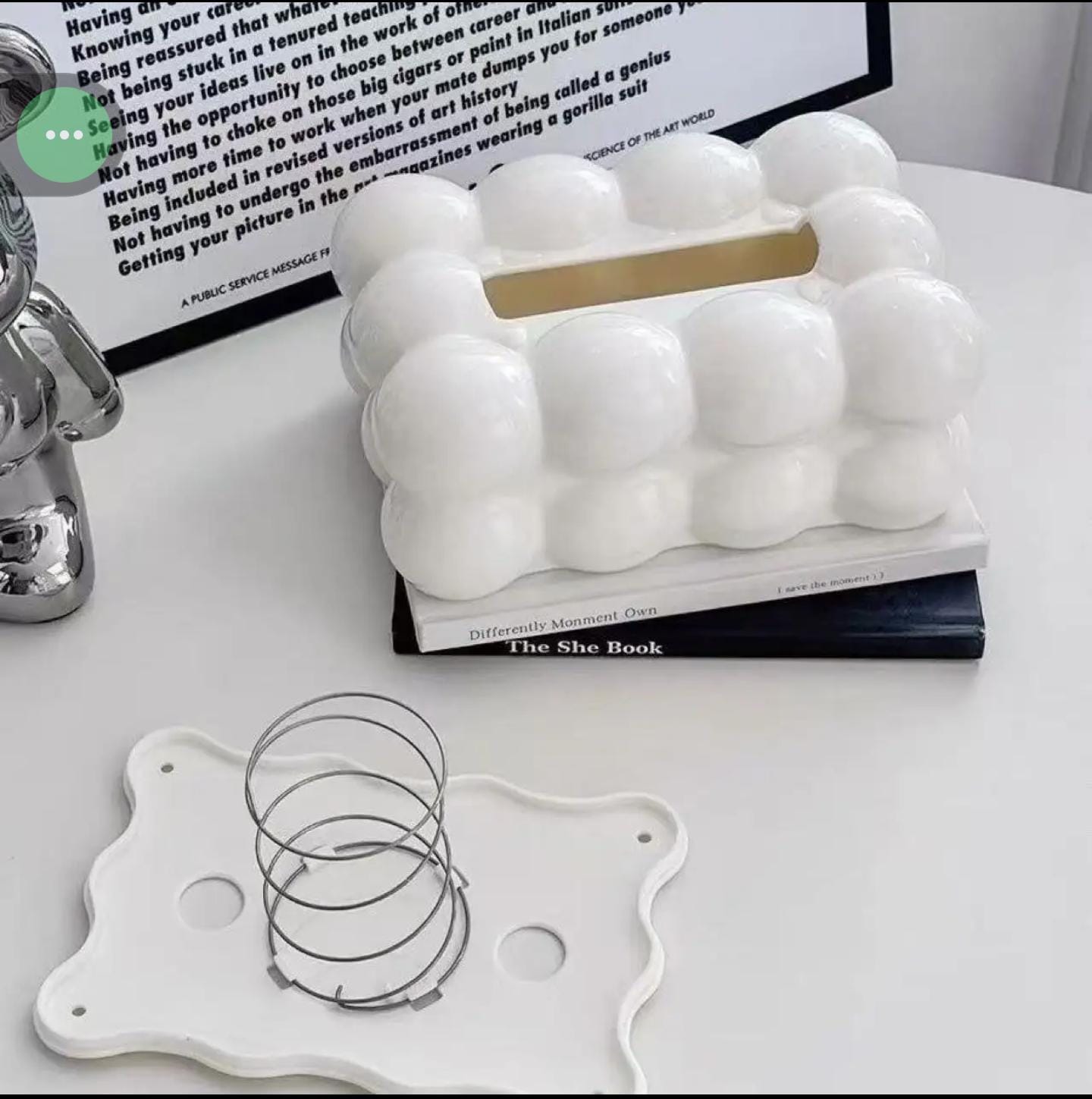 Modern Bubble Design Tissue Box Holder
