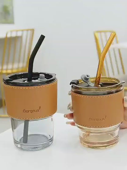Tea And Cold Coffee Glass Sipper Tumbler